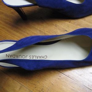 Charles Jourdan Purple Suede Slingback